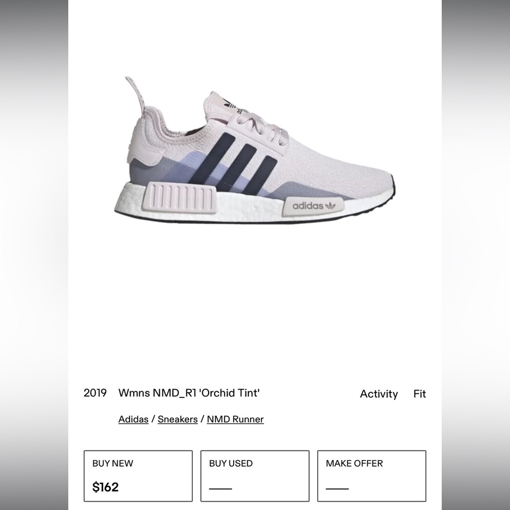 Adidas NMD R1 color orchid/lilac Size 7